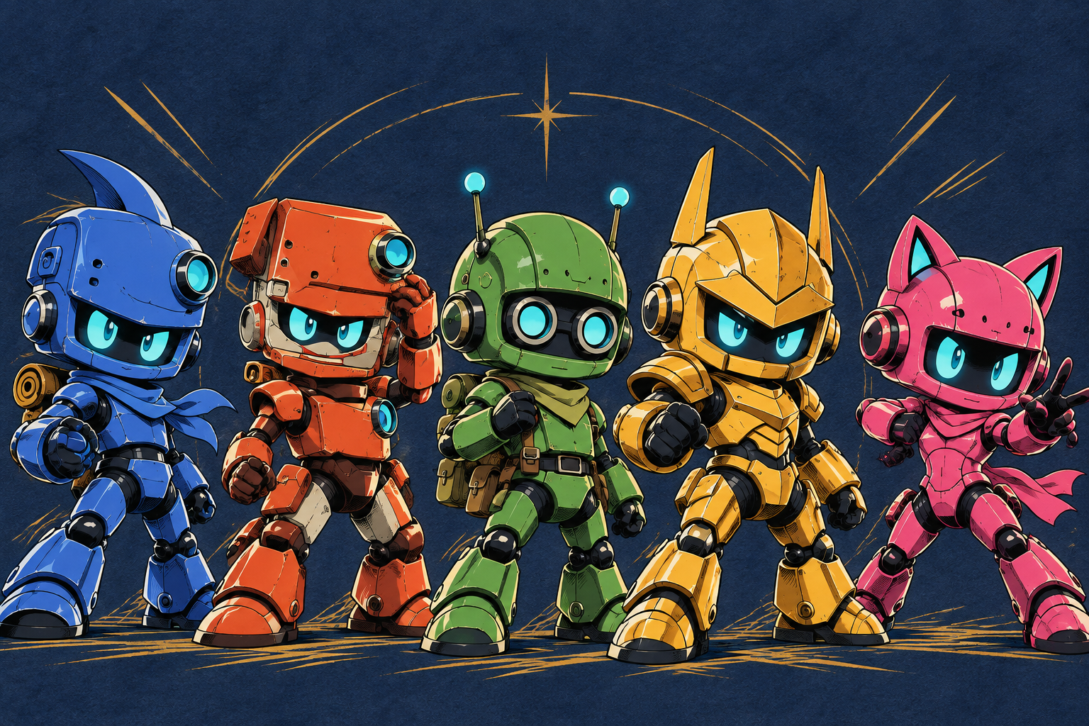 Diseño de cinco robots de referencia